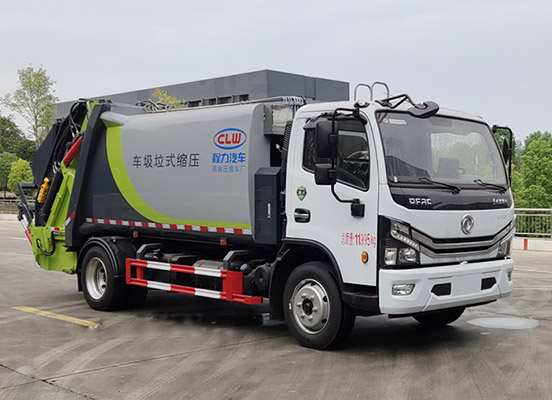 Compressed garbage truck