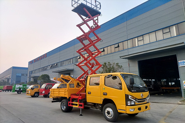 Dongfeng double row seat 10m 12m lifting aerial work vehicle