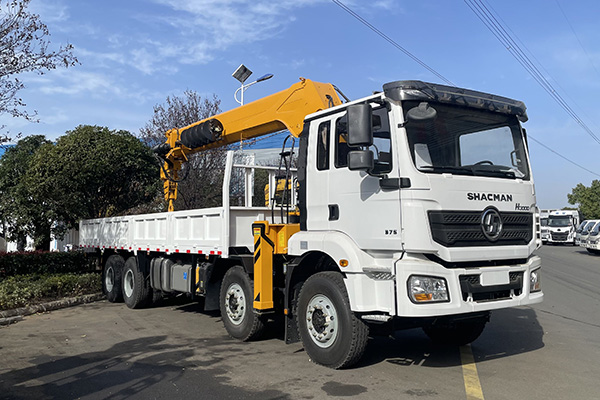 Shacman Four axis 12-ton 5-section arm Truck mounted crane carrier