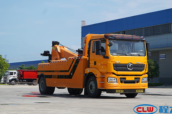 New Shacman heavy 4x2 Drive flatbed transport obstacle clearing vehicle
