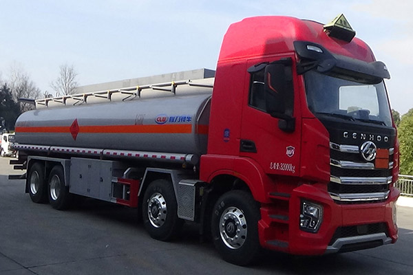SAIC Hongyan 4-axle 8x4 drive 24m³ carbon steel oil tank transport truck refueling truck