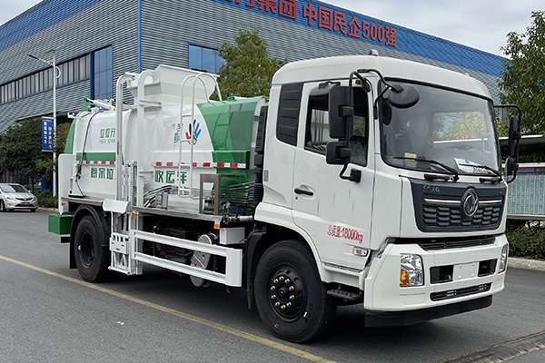 New Dongfeng 4x2 Drive 10m³ Kitchen Waste Truck Compressed Garbage