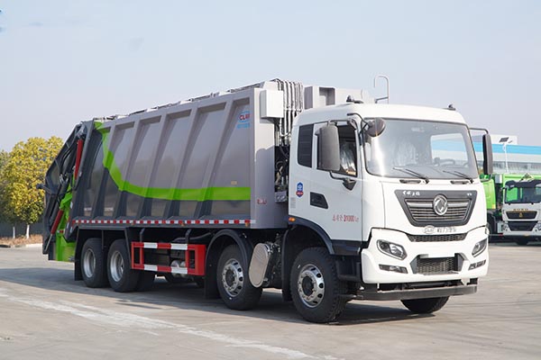 New Dongfeng four-axis 8x4 drive 22m³ compressed garbage truck move garbage station